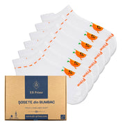 Sosete scurte dama | Cutiuta "Eleganta in Miscare" Nr. 1 | 6 perechi | Alb