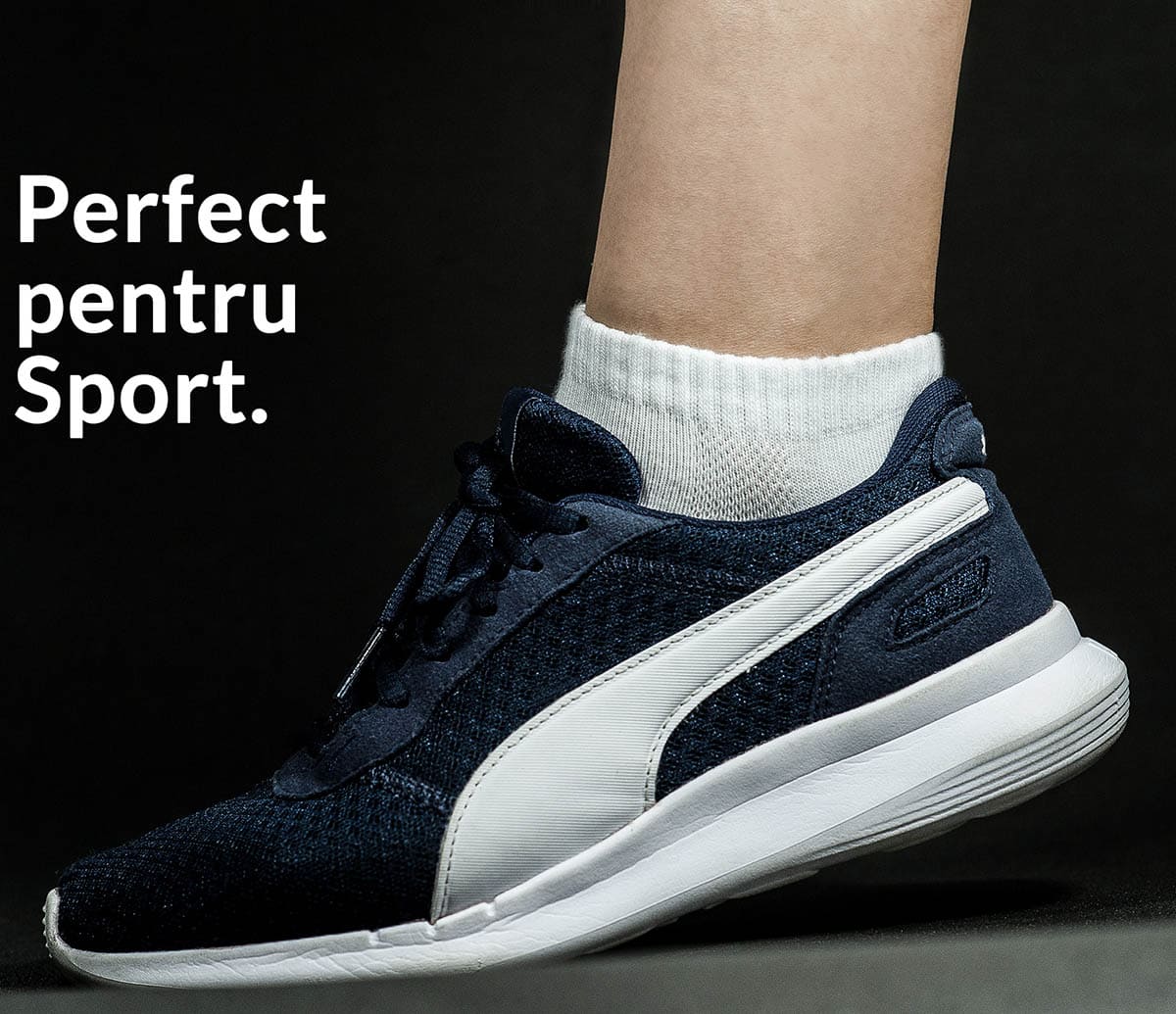 4 sosete sport albe bumbac EB Prime