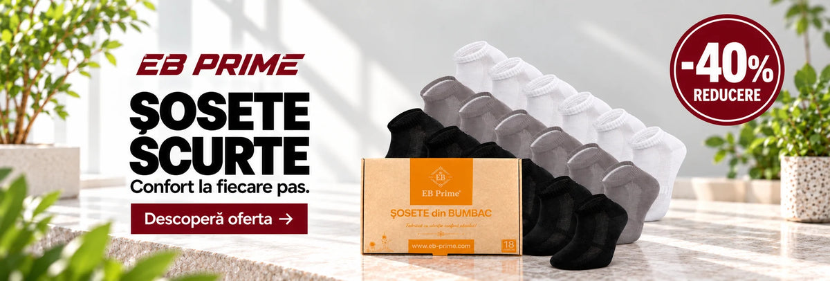 Sosete scurte, 18 perechi, -40%. Descopera oferta.