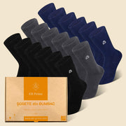 Sosete Clasice | Cutiuta "Rezerva Anuală" Nr.11 | 18 perechi | 6x Negru, 6x Gri, 6x Albastru