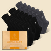 Sosete Clasice | Cutiuta "Rezerva Anuală" Nr. 5 | 18 perechi | 12x Negru, 6x Gri