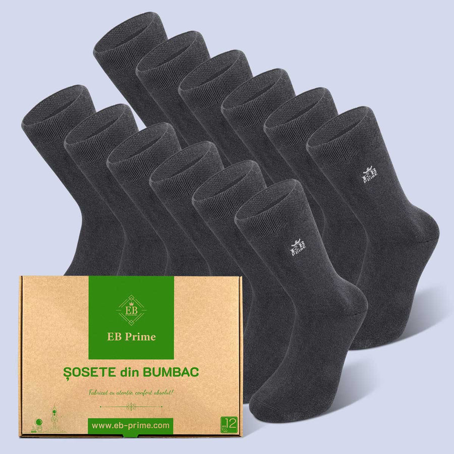 Sosete Clasice | Cutiuta "Rezerva Lunara" Nr. 2 | 12 perechi | 12x Gri
