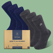 Sosete Clasice | Cutiuta "Stoc Saptamanal" Nr. 8 | 6 perechi | 3x Gri, 3x Albastru