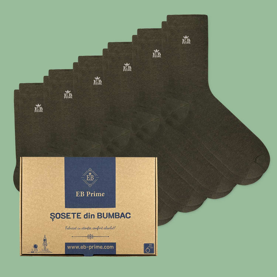 Sosete Clasice | Cutiuta „Stoc Saptamanal” Nr.16 | 6 perechi | 6x Kaki