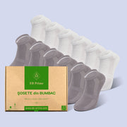 Sosete Scurte | Cutiuta "Confort Suprem" Nr. 9 | 12 perechi | 6x Gri, 6x Alb