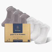 Sosete Scurte | Cutiuta "Energia Confortului" Nr. 9 | 6 perechi | 3x Gri, 3x Alb