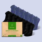 Sosete Scurte | Cutiuta "Confort Suprem" Nr. 6 | 12 perechi | 6x Negru, 6x Albastru