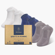 Sosete Scurte | Cutiuta "Energia Confortului" Nr.14 | 6 perechi | 2x Gri, 2x Albastru, 2x Alb