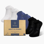 Sosete Scurte | Cutiuta "Energia Confortului" Nr.13 | 6 perechi | 2x Negru, 2x Albastru, 2x Alb