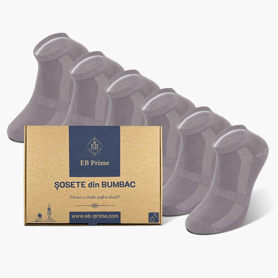 Sosete Scurte | Cutiuta "Energia Confortului" Nr. 2 | 6 perechi | 6x Gri