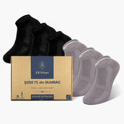 Sosete Scurte | Cutiuta "Energia Confortului" Nr. 5 | 6 perechi | 3x Negru, 3x Gri
