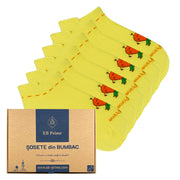 Sosete scurte dama | Cutiuta "Eleganta in Miscare" Nr. 2 | 6 perechi | Galben