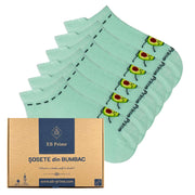 Sosete scurte dama | Cutiuta "Eleganta in Miscare" Nr. 4 | 6 perechi | Verde