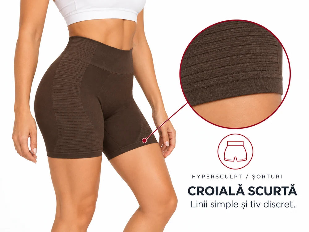 Șorturi HYPERSCULPT - Maro: Croială scurtă